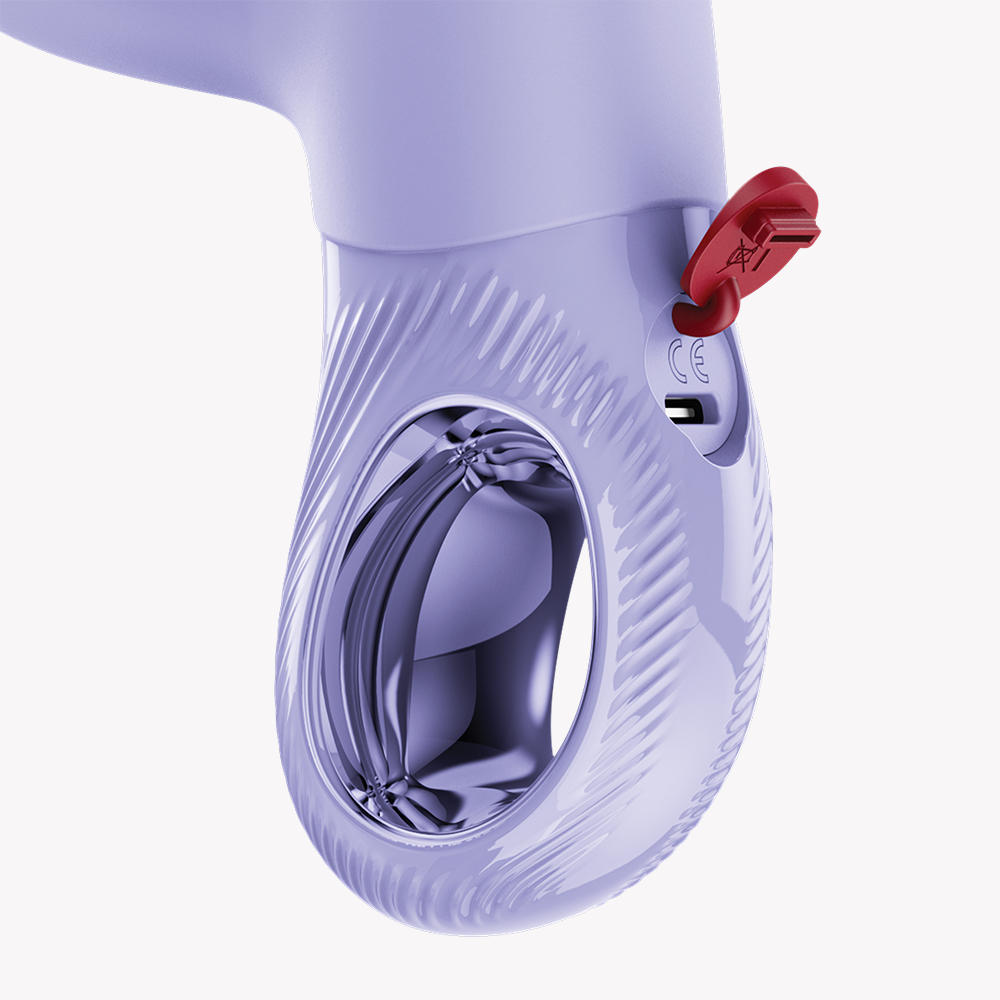 LOVE PULSE BI Purple – Air Pulse Vibrator von FUN FACTORY, mit USB-C-Ladekabel