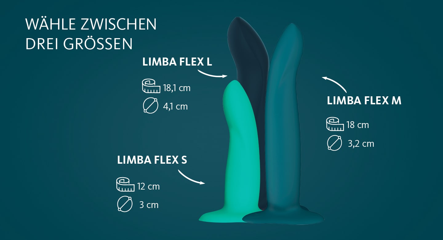 LIMBA FLEX ist in drei verschiedenen Größen erhältlich (S, M & L)